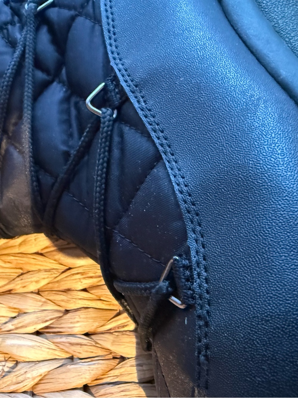 Cougar | Black Quilted Lace Up Winter Boots with Faux Fur Trim Style : Astral - Picture 9 of 15